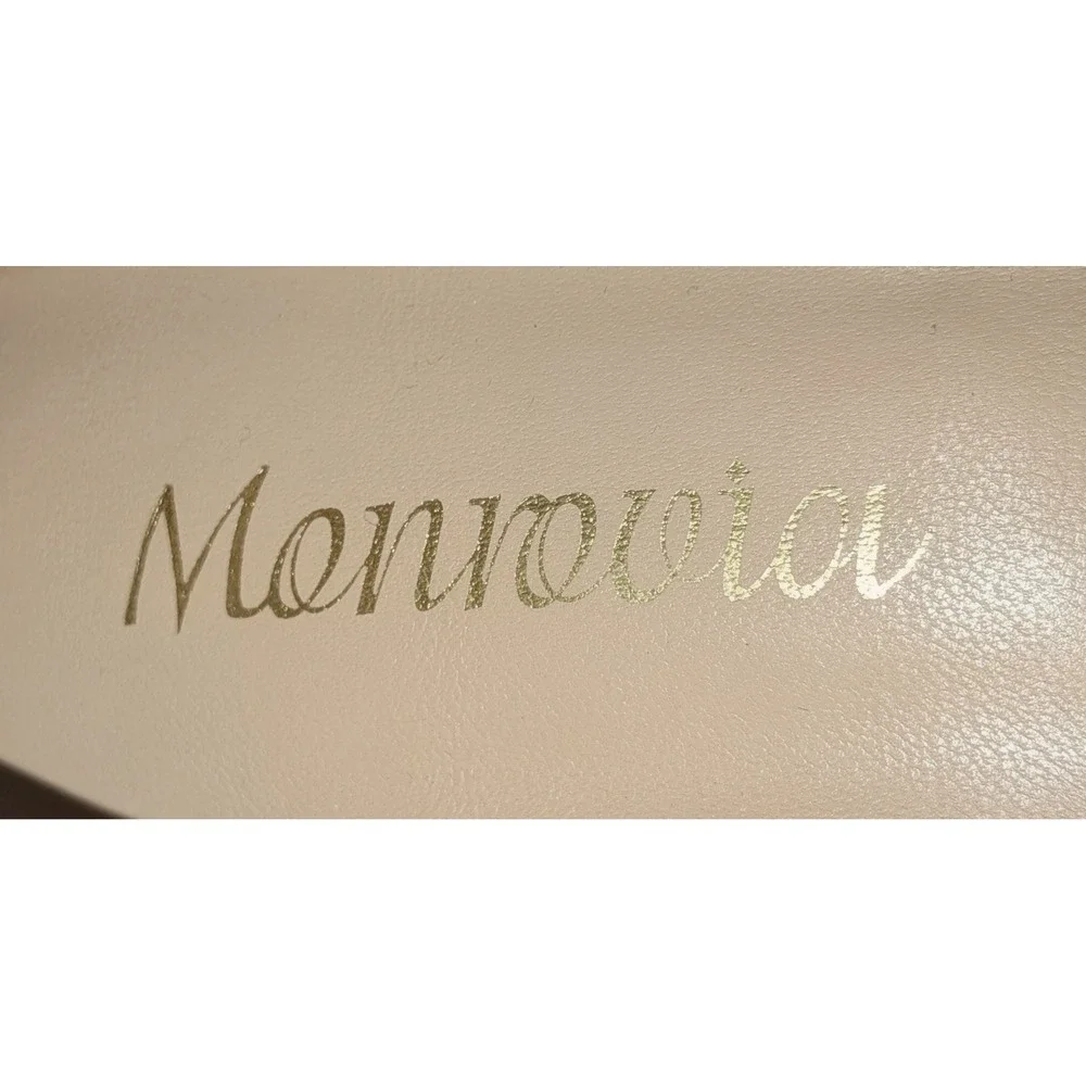 Monrovia Womens Tan Faux Suede Cork Wedge Ankle Strap Sandals Size 10‎ NEW